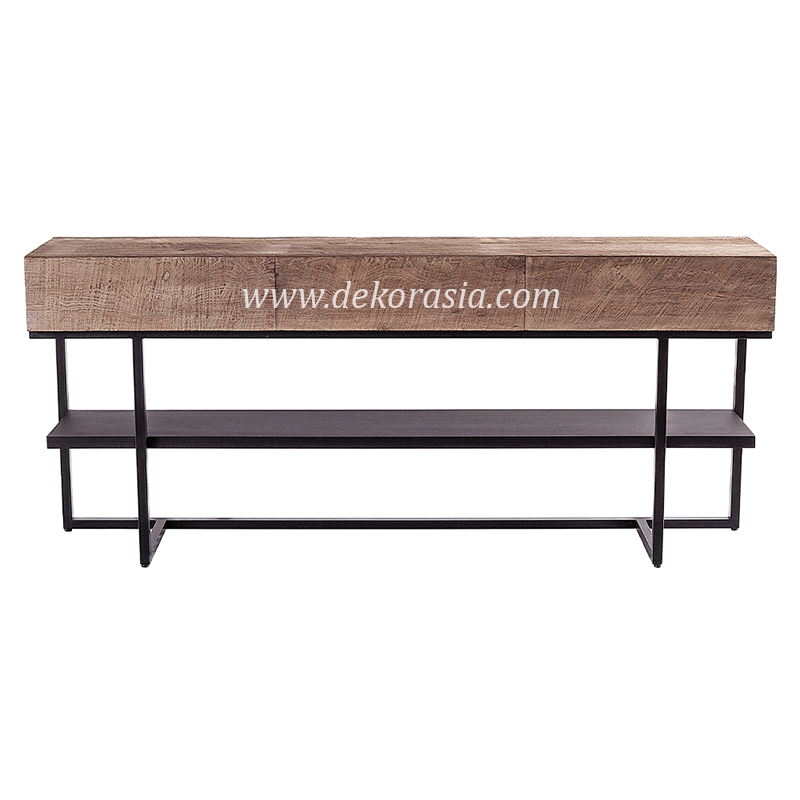 Wooden Table with Rack Storage, Side Table Chicago for Home Furniture, Teak Table Vintage Tables